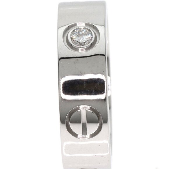 CARTIER White Gold Diamond Love Ring #50 - Picture 8 of 11